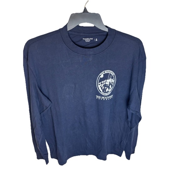 Abercrombie & Fitch Other - Abercrombie & Fitch Long-Sleeve Ski Graphic‎ Tee Men's Soft T-Shirt Navy NEW Med
